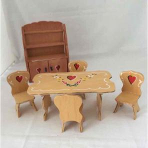 Miniature Hand Painted Swiss Dining Room