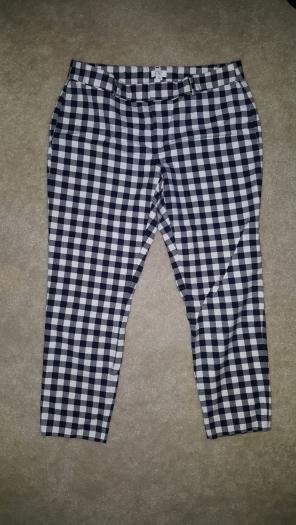 Blue & white checkered pants sz 14