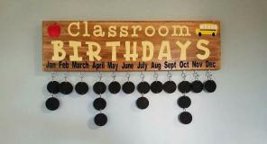 Classroom Birthday Celebration boards