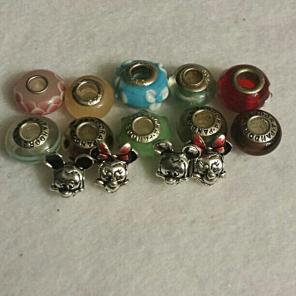 Mickey/minnie 925 murano beads charm