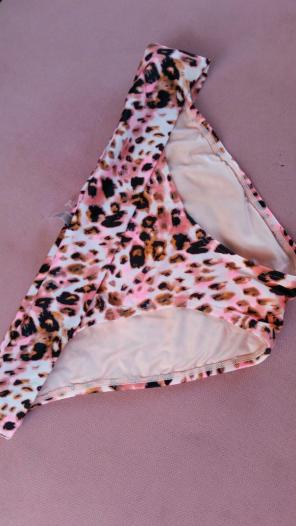 New VS foldover pink cheetah swim L