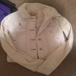 abercrombie and fitch jean jacket MEDIUM