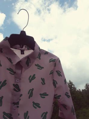 Burnt pink pastel cactus top!