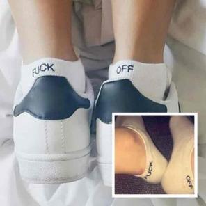 "Fvck off" socks