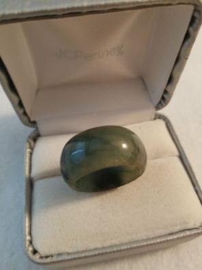 Vintage Wide Jade Ring
