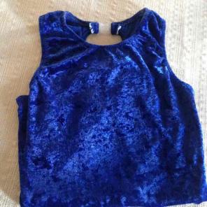 Blue gymnastics leotard