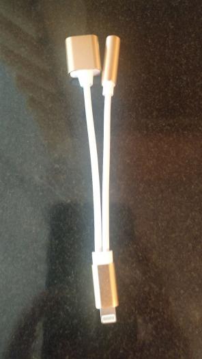 Gold 2 port Aux+ Lightning charger