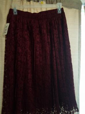 Pleated lace skirt