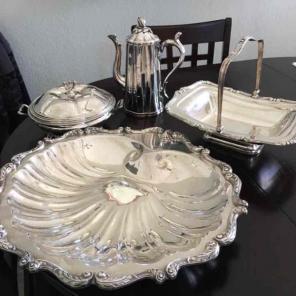English Silver MFG VTG Shell DishPlatter