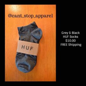 Grey & Black HUF Socks