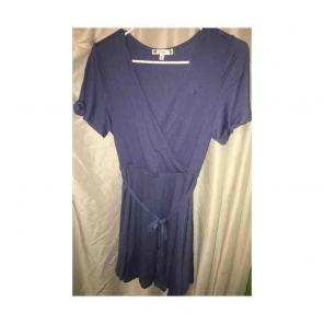 Short sleeve blue dress