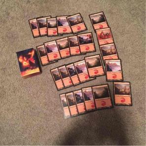 25 mountain basic lands w/ Chandra box