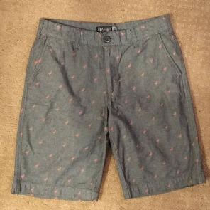 Retrofit Pelican print cotton shorts