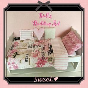 Paris 18" Doll's Bedding Set