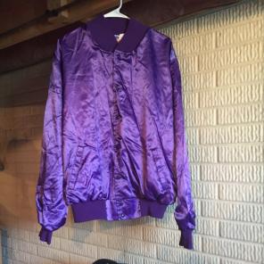 Vintage 1980's Purple Slick Jacket XL