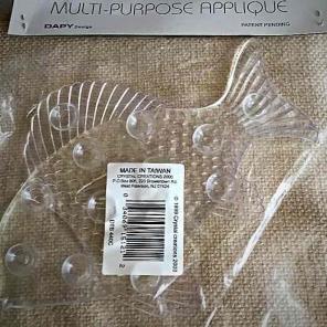 5 Clear flexible Plastic fish appliqué's