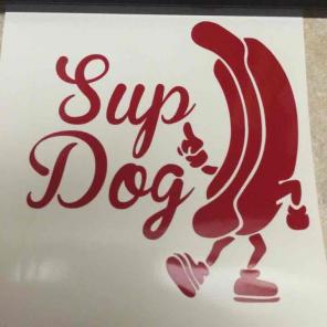 Sup dog decal