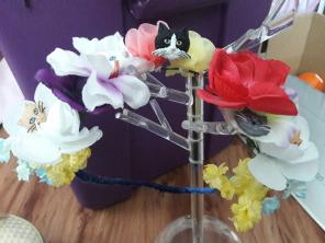 Cat flower crown