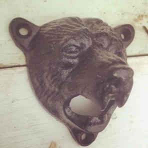 Grizzly Bear Wall Mount Bottle Opener