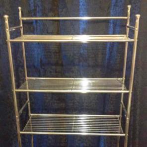 OVER-THE-TOILET CHROME 3-TIER SHELF