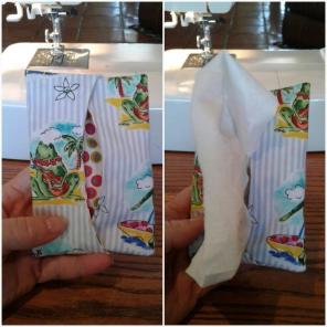 Handmade Travel Tissue Pouch-Frog