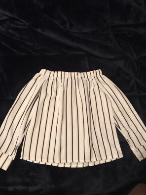 NWOT Striped Off Shoulder Top
