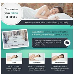 Queen Adjustable Bamboo Shredded Pillow