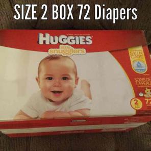 Box Hubbies size 2 72 diapers New