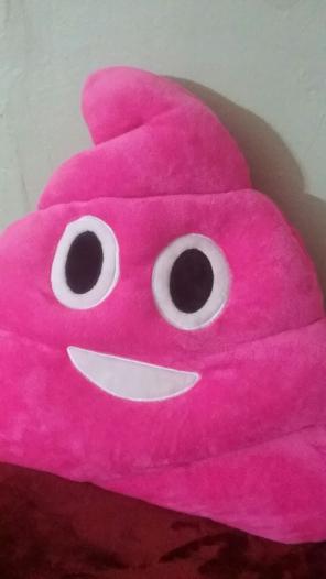 Pink Poop emoji pillow