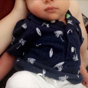 Collared newborn t shirt