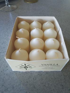 12 Vanilla Scented Votives NEW