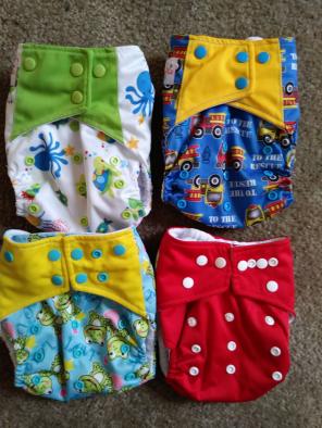 4 one size pocket diapers no inserts