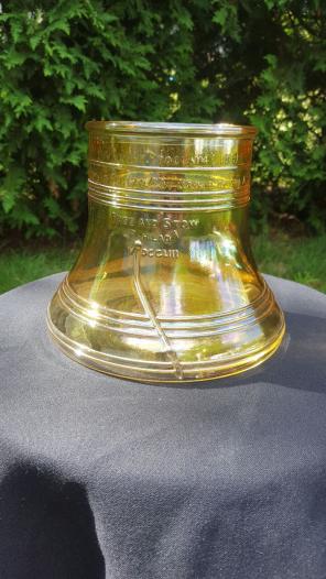 Carnival Glass Liberty Bell cookie jar