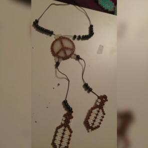 Handmade mini bead peace dreamcatcher