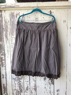 Borwn Medium Length Skirt